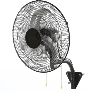 Wall Mount Fan, 18-Inch, Industrial Oscillating, 3-Speed High-Velocity Fan, 4000 CFM, Wall-Mounted Air Circulator For Commercial And Residential Use In Warehouse, Greenhouse, Workshop, Patio, Basement, Black, ETL Listed
