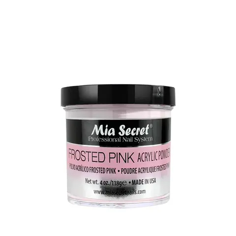 Mia Secret Frosted Pink Acrylic Powder - Acrylic Powder False Nails & Accessories with Subtle Frosted Effect, Soft Texture, Natural Look, Supports Precise Sculpting, Clean Structure, Refined Enhancements