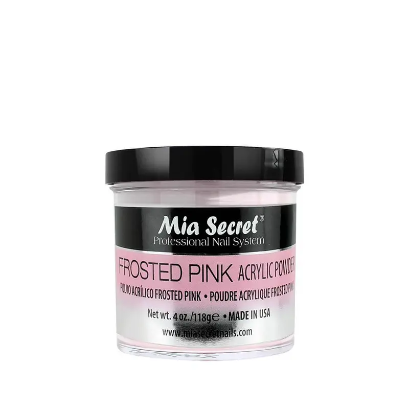 Mia Secret Frosted Pink Acrylic Powder - Acrylic Powder False Nails & Accessories with Subtle Frosted Effect, Soft Texture, Natural Look, Supports Precise Sculpting, Clean Structure, Refined Enhancements