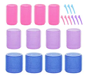 Hair Rollers for Blowout Look Long Hair, 21 PCS Self Grip Hair Rollers for Long Medium Short Hair Styling Curling Tools DIY Hair Curlers to Sleep In