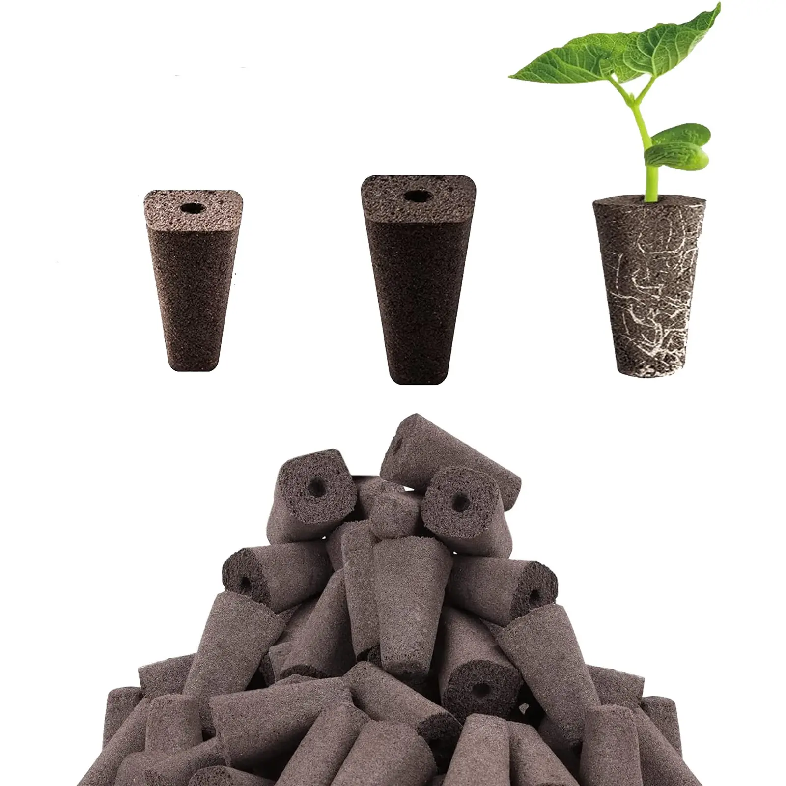 360 Pieces Family Pack Seedling Sponge Blocks, Hydroponic Soil Cultivation Rooting Plug, Fast Germination for Balcony Vegetable Flowers