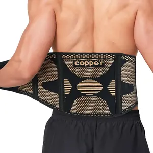Lower Back Support Brace Plus Size Breathable Lumbar Belt for Heavy Lifting Weightlifting Gym Workout Adjustable 4 Fixed Compression Straps