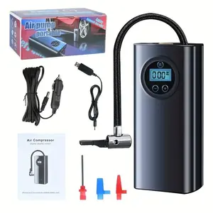 Portable Car Air Compressor With Digital Display & Pressure Test Function, Long Standby Electric Tire Inflator, Air Pump For Cars, Bicycles, Balls, Motorcycles, Car Accessories