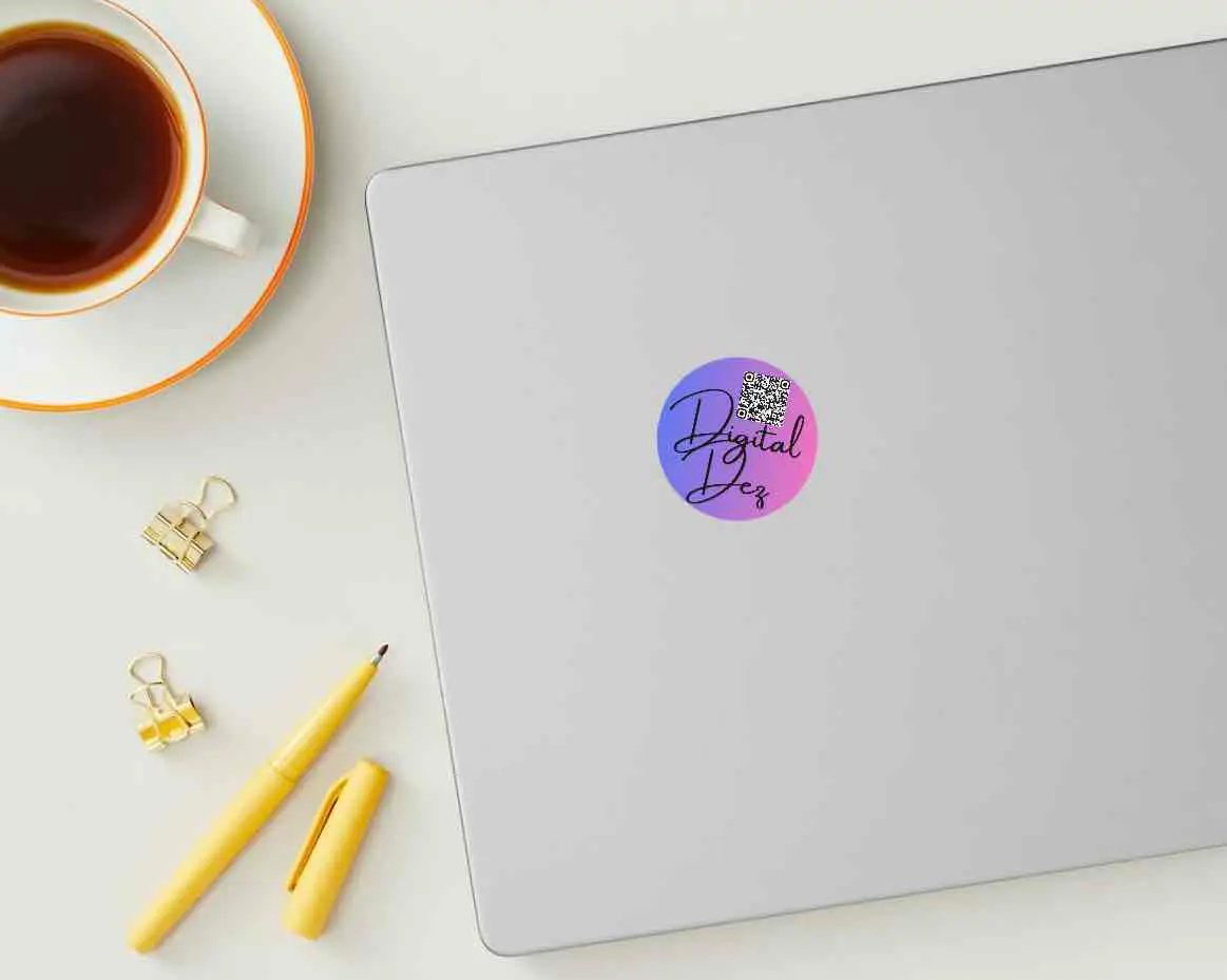 Branded Marketing Sticker with QR code