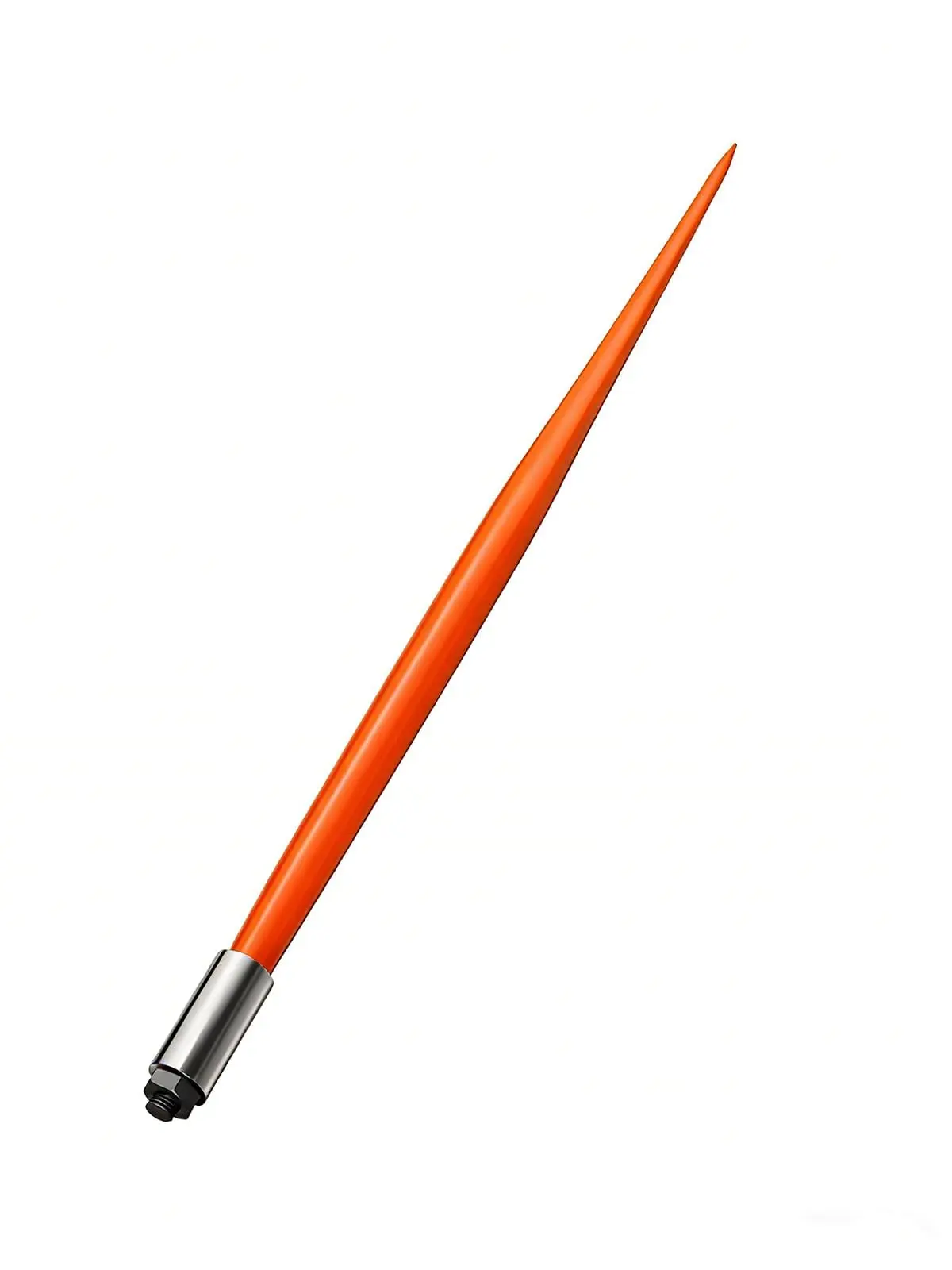 Garvee Upgraded Orange 49 Inch Heavy Duty Steel Bale Spear with Sleeve, 3000 LBS Load Capacity Hay Fork Attachment for Tractors and Skid Steer Loaders