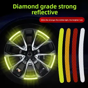 Car Wheel Hub Reflective Stickers Tire Strips Personalized Creative Motorcycle Electric Vehicle Stickers Decorative Supplies