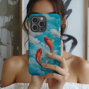 Dreamy Koi Fish Phone Case: Japanese Art, Glossy or Matte,phone Case Suitable for Iphone 11/12/13/14/15/16/17 Pro Promax Plus Air