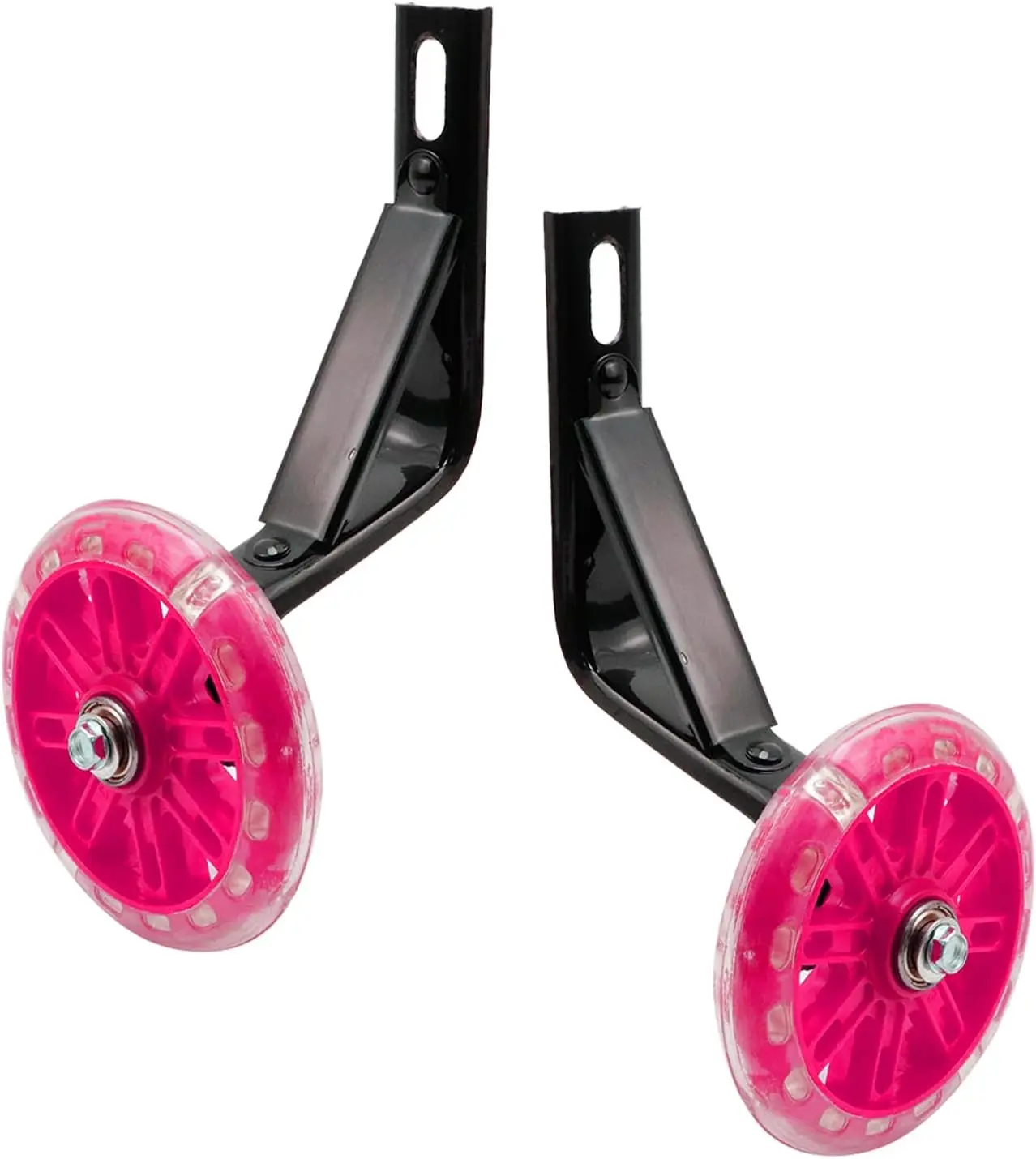 Pair of Bicycle Auxiliary Wheel Children's Bicycles Accessories For 12" 14" 16",Flash Training Wheels