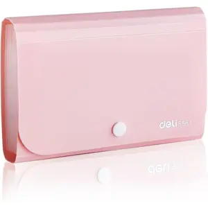 Expanding File Folder Subdivision Accordion Mini File Organizer PP Wallet for Cards Coupons Receipt Tax Items, 7x4.5 Inches 12 Pockets with Tabs Pink