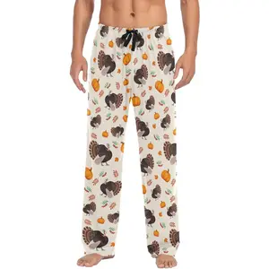 Men's Pajama Pants Soft Comfy Thanksgiving Turkey Sleep Lounge Pants Pjs Bottoms with Pockets