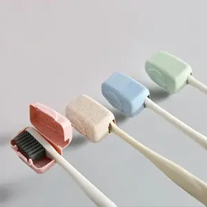 Random Color Toothbrush Head Cover, 4 Counts/set Portable Toothbrush Head Protector, Dustproof Toothbrush Holder, Lightweight Toothbrush Protector for Travel, Oral Care Toothbrush, Bathroom Accessory, Oral Care Tool, Mouth Care, Home Decor, Toothbrush Kit