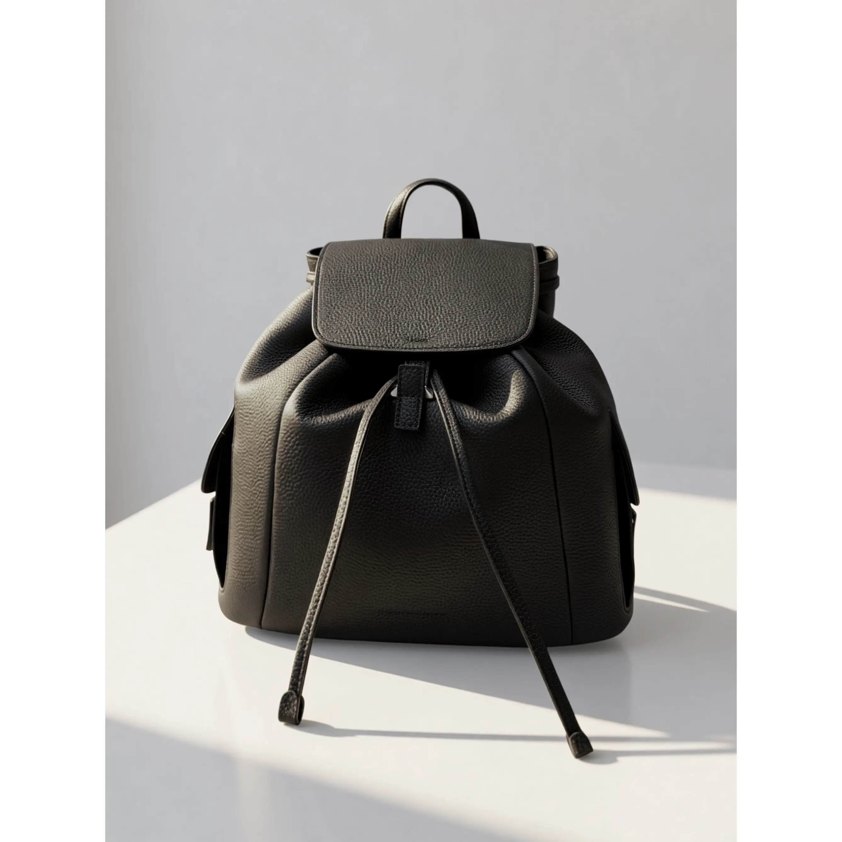 The Iris Trendy Leather Backpack Top-grain cowhide (#3001) By Iris & Rainbow