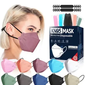 KayouraKN95 Face Masks Disposable Adults - 50 Pack 5 Layer Protection Dust Breathable Comfortable RespiratorWomen KN95 Mask Individually Wrapped, Breathable Efficiency for Daily Protection Safety protection mask pack black white pack of 50 travel supplie