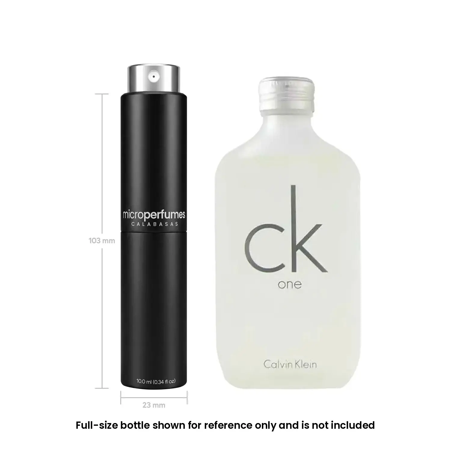 Calvin Klein Ck One EDT Unisex – 0.34 fl oz / 10 mL Travel Spray Decant, Lemon, Green Tea, Musk, Birthday Gift, Independently Rebottled by MicroPerfumes