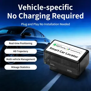 Car GPS Tracker Obd Port Connection No Charging Needed APP Download Support Google Android iOS Car Anti-Theft Device Lost Prevention GPS Vehicle Tracker