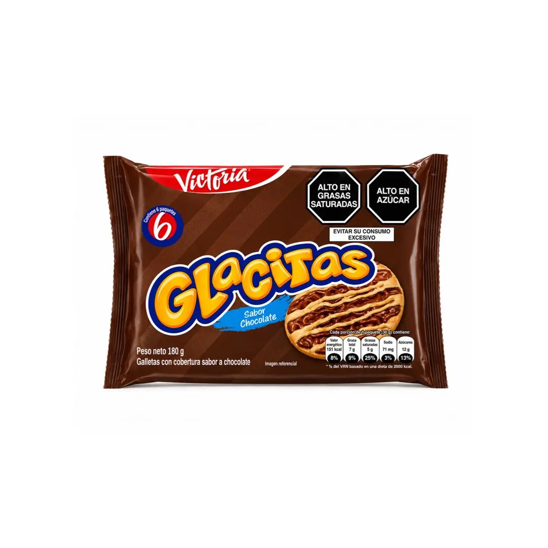 VICTORIA GLACITAS CHOCOLATE 6PK 180G