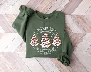 Farm Fresh Christmas Tree Cakes Shirt,Christmas Cake Sweatshirt,Christmas Tree Farm Shirt,Funny Christmas Sweatshirt,Christmas Tree Cake Tee | 0050