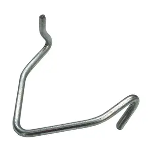 212 MAIN Outdoor Studded T-Post Clips, 9 in, 11 Gauge, Gray & Silver Galvanized Steel, Pack of 100