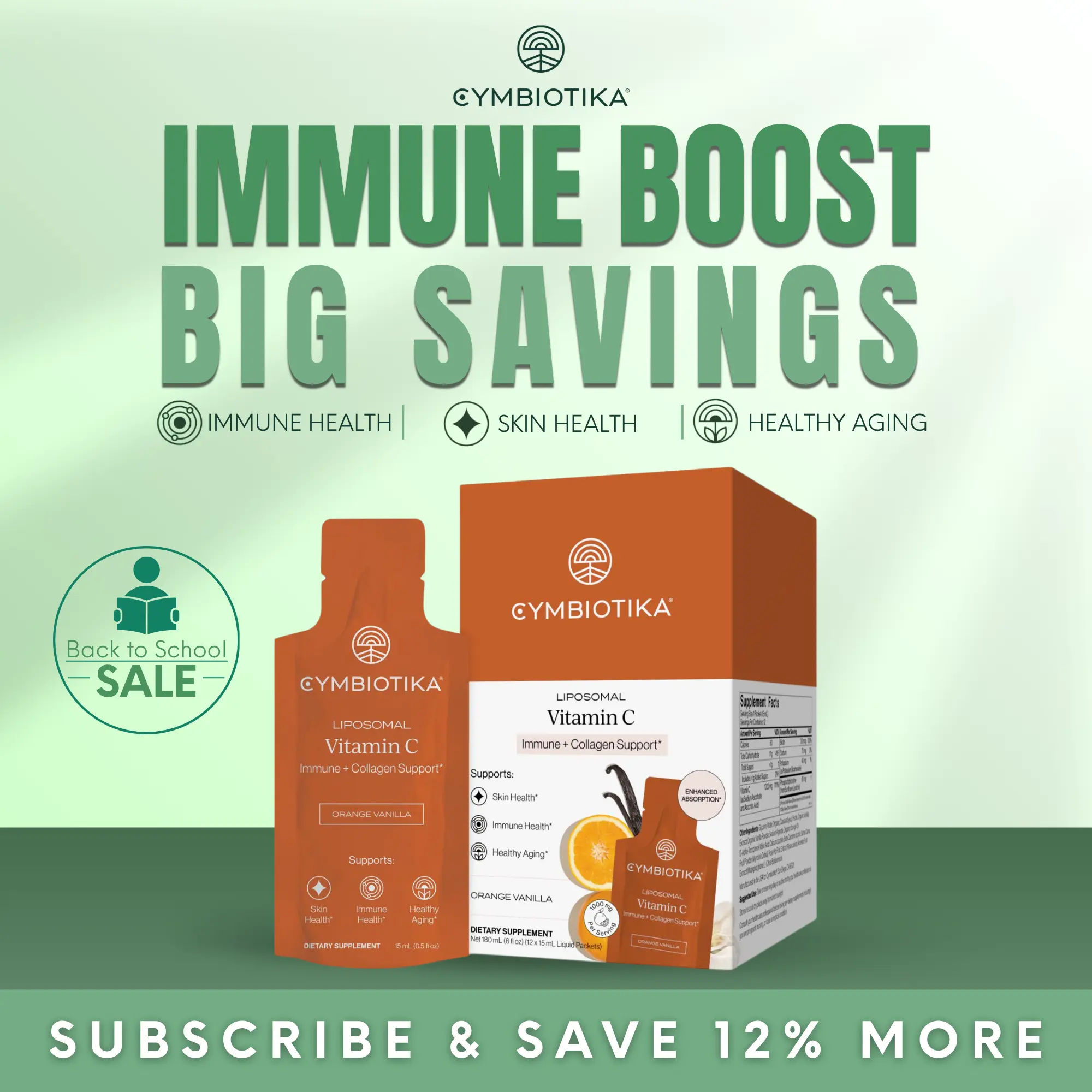 Liposomal Vitamin C | 12-Packet Starter Kit | Immune Defense, Collagen Production & Healthy Aging | Superior Absorption vs Standard Tablets | 100% Cassava-Derived | Biotin | Antioxidant Support | Plant-Based | Third-Party Tested