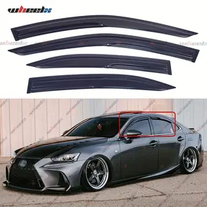 2014-2020 Lexus IS 4-Door Sedan All Models| 4-Piece Acrylic Window Visors - UV Protection/Scratch Resistant, Weatherproof with 3M Adhesive| Sun Shade/Wind Deflector