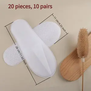 20 Pairs Portable Disposable Slippers, Indoor Slippers, Soft Comfortable Unisex Spa Slippers, Fashion Starry Bottom Design, Hotel Home Guest Non-Woven Slipper