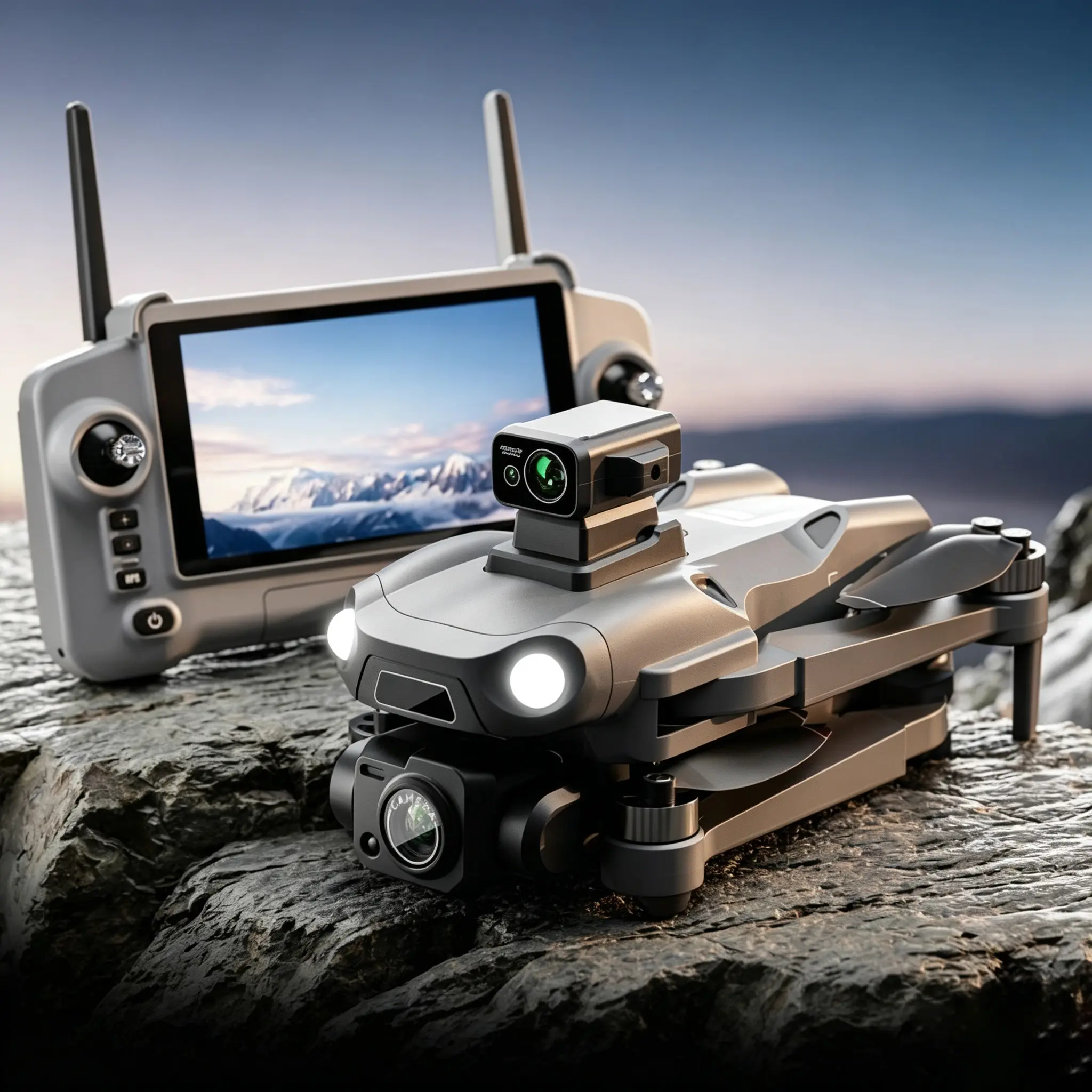 M24 Intelligent GPS Drone, 4K HD Camera Drone with Large Touch Screen, 5G Real-time Video Transmission, Smart Obstacle Avoidance, Auto Return Home & Gift Delivery Function, Foldable RC Quadcopter with Premium Gift Box