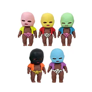 Trendy Silicone Mask Doll Model, Fun Street Style Stress Relief Toy, Washable Tpr Art Doll, Ideal Gift for Adults and Collectors weighted plush rare Cartoon Gorilla Backpack Whale Shark Kawaii Large Fat Cat surprise Removable Recording Teddy Bear