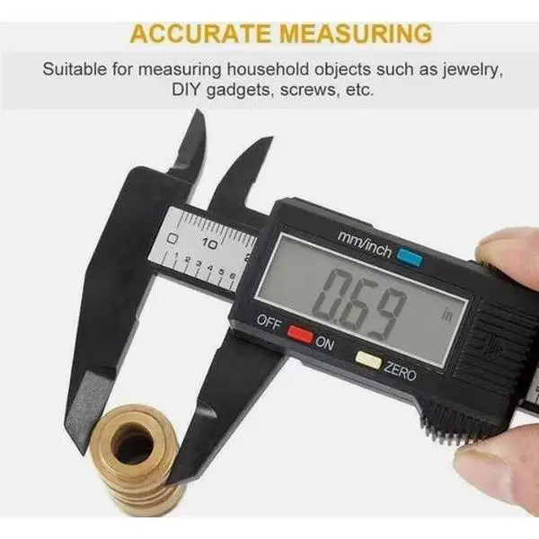6 Inch 150mm Digital Caliper Micrometer – LCD Gauge, Electronic Vernier Measuring Ruler