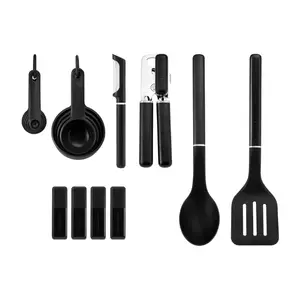 KitchenAid 17-Piece Cooking Utensil Set with Ergonomic Handles, Black