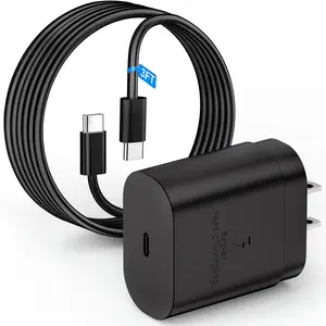 USB C Charger, Cellphone, 25W Super Fast Wall Charger With USB C To Type C Fast Charging Cable,Compatible With Samsung Galaxy S25 S24 S23 S22 S21 S21+/S21 Ultra/S20/S20 Ultra/Note 20 Ultra/Note 10,Compatible With IPhone17/16/15/Pro