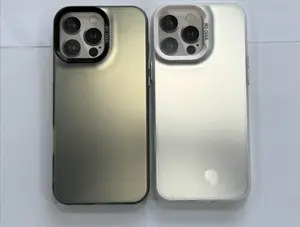 iPhone / Samsung mobile phone protective case with high appearance, transparent silver and black, camera lens protection, personalized laser contrast frame, more comfortable mobile phone protective case