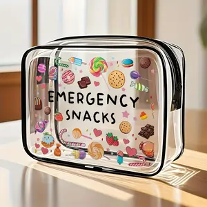 Large Capacity Waterproof PVC Storage Bag, Durable Zipper Pouch for Travel & Gym Use, Clear Lightweight Easy Clean Organizer, Space Saver Bags, Travel Organization Pouch