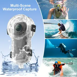 Waterproof Underwater Case for Insta360 X5, Full Invisible Dive Housing, Sealed High Transparency, 360 Camera Accessory for Snorkeling, Scuba Diving, Surfing