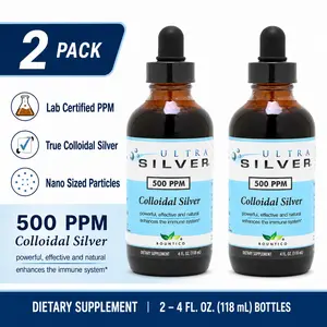 Ultra Silver Colloidal Silver 500 PPM 4 oz (2-PACK!!!)