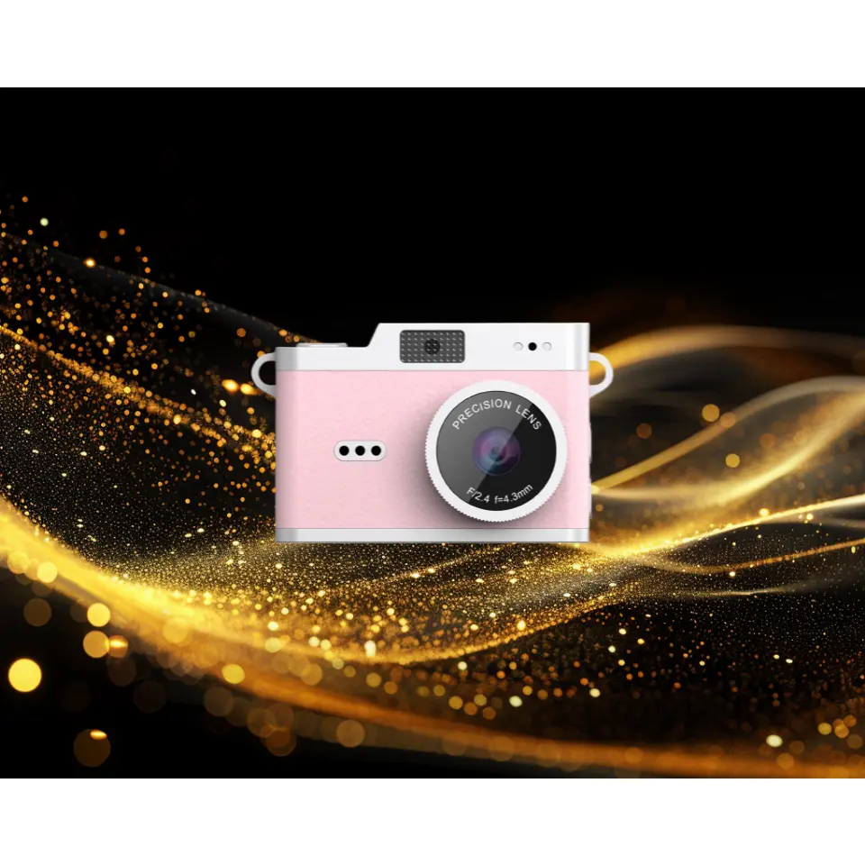 Retro Mini Thumb CCD Digital Camera for Students, Portable HD Pocket Camera, Compact for On‑the‑Go Photo & Video Shooting, Vintage, Rechargeable
