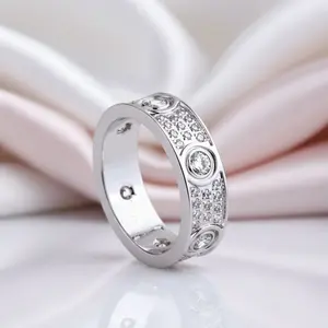 Classic Round Diamond Option Eternity Unisex Wedding Band