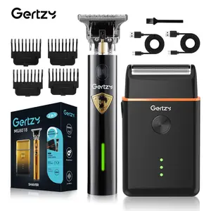 GERTZY Men's Electric Foil Shavers, Cordless Portable Shaver and Grooming Kit, Beard and Body Hair Trimmer Set, USB Rechargeable Lithium Battery, Father's Day and Christmas Gift