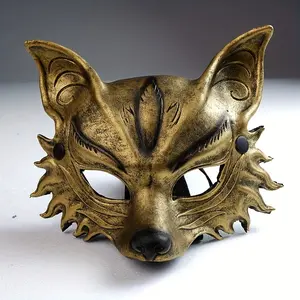 Gothic Leather Fox Mask - Fashion Accessory with Eye Coverage, Adjustable Strap, Comfortable, Lightweight, Stylish Design - Ideal for Halloween, Party Wear, Gift for Costume Cosplay Enthusiasts, Fashion Accessories