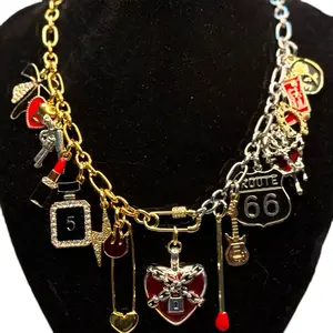 Design Your Own Custom Mixed Metal Charm Necklace - Gold & Silver with 2000+ Charm Options, Custom Length, Hypoallergenic & Tarnish Resistant, Gift for Her