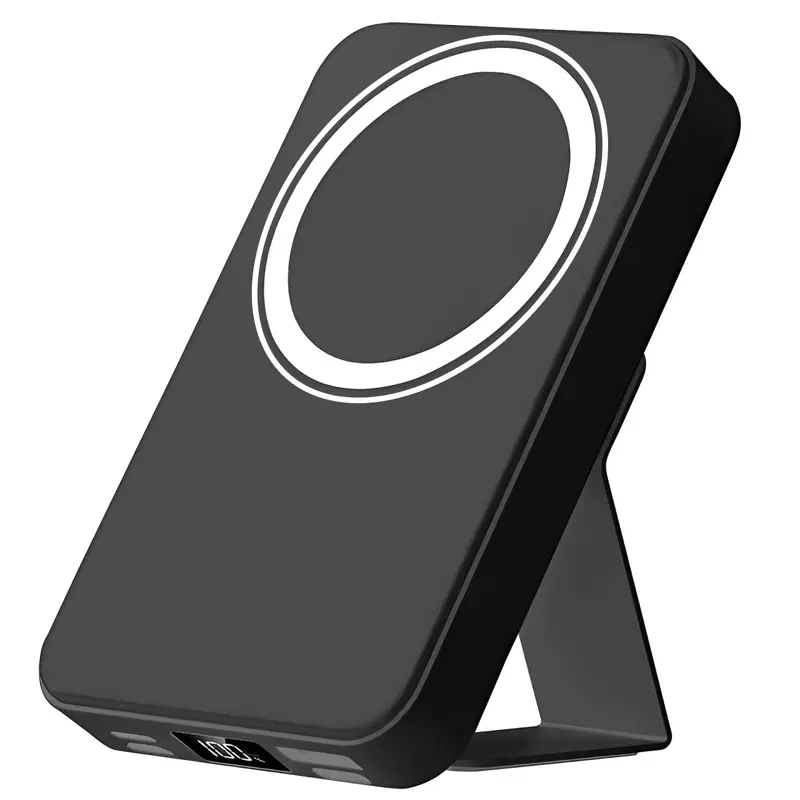 Vaiseke 10000mAh Silicone Magnetic Portable Charger, 22.5W PD Fast Charging QC3.0 LED Display, Type-C Cable Included, Everyday Carry Power Bank for iPhone 17/16/15/14/13/12 Pro/Mini/Pro Max & Smartphones