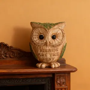 Owl Resin Craft Statue, Outdoor Garden Decor, Garden Sculptures Statues, Indoor Tabletop Decoration, Desktop Statue, Balcony & Home Ornament, Creative Gift Idea