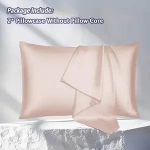 2-Piece Satin Pillowcases for Hair & Skin, Realistic Silk-Like Fabric, Envelope Closure, Soft and Smooth, No Includes Pillows