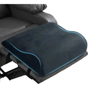 Recliner  Pillow, Memory  Foot Rest Cushion Wave Shape Recliner Footrest Extender, Multi Purpose  &  Support Pillow for Recliner, Bed, Sofa Couch,Grey