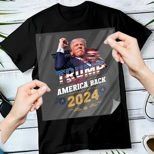 5sheet Trump 2024 take America back Again Trump Iron On Transfer T-Shirt Stickers Iron Heat Transfer DIY for t-Shirt/Bag/Pillow/Clothing DTF transfers Ready to Press for Election Shirt, Trump Rally