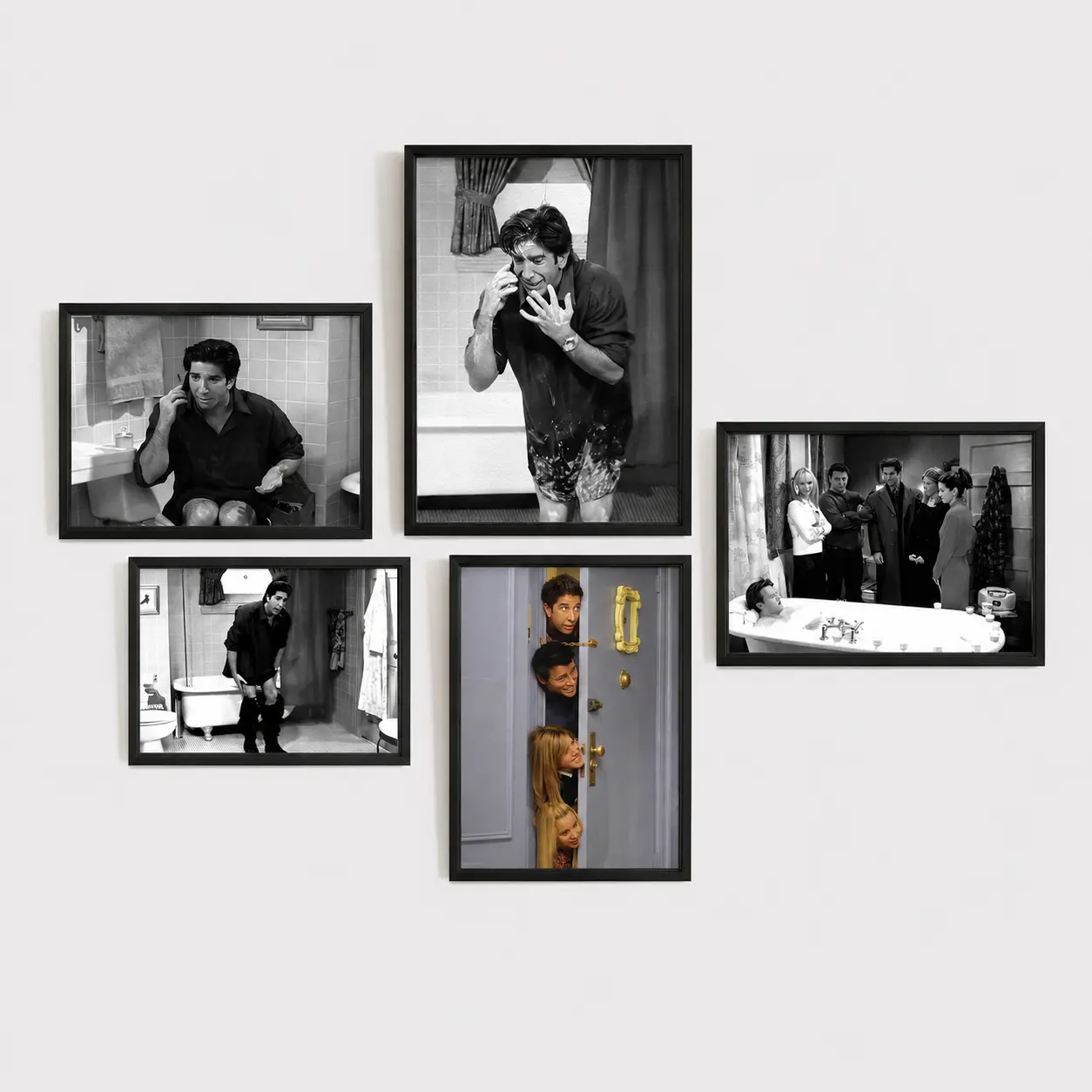 Friends Quote Ross Geller Graphic Canvas Print with Wood Frame - Funny Decor, Humorous Quote Wall Picture Decor, Kitchen, Nursery Home Art for Show Fans