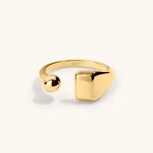 Floating Orb Signet Ring