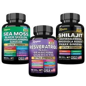 Prime Health Trio - Zoyava Sea Moss, Shilajit, & Resveratrol All-in-One Supplement with Extra Strength Ingredients - MADE IN USA
