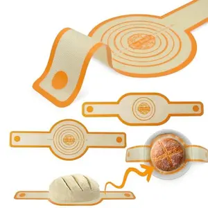 SOURDOUGHY 2 Pcs Silicone Bread Sling for Dutch Oven – Non-Stick, Reusable, Easy Clean, with Extra-Long Handles