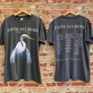 SALE Faith No More Shirt, Faith No More Tour 92 2 Side Black T-shirt Reprint S-