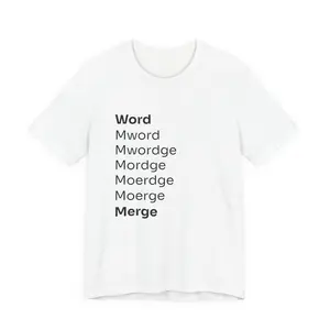 Word Merge Tee - Vertical Merge